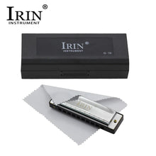 Load image into Gallery viewer, IRIN 10 Holes G Key 20 Tone Harmonica Colorful Blues Harmonica Woodwind Instrument Suitable for Beginners Teaching Playing Gift
