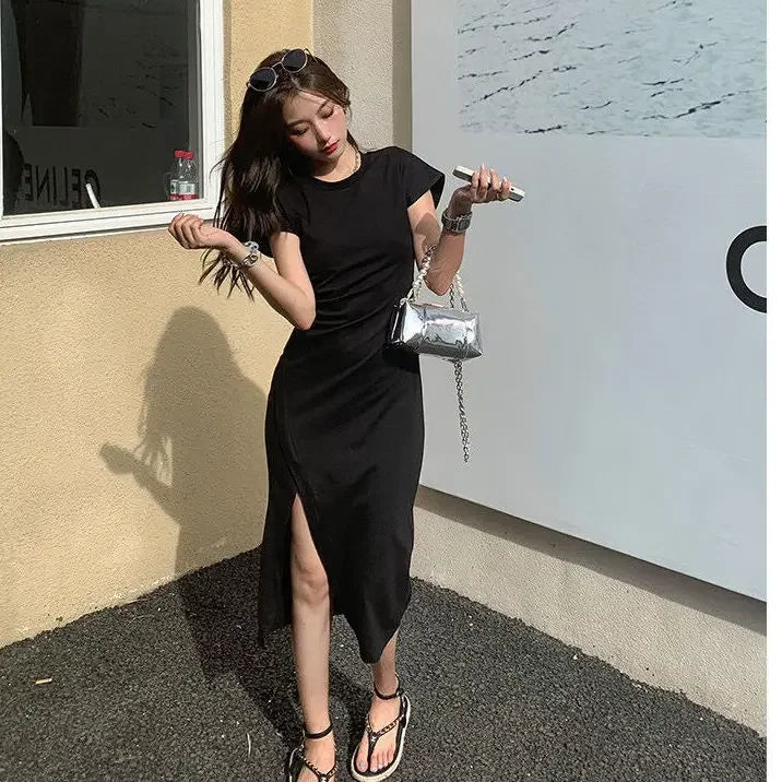 White Dresses for Women 2024 Woman Dress Clothes Midi X New in Chic and Elegant Pretty Cheap Casual Y2k Outfits Harajuku Cotton