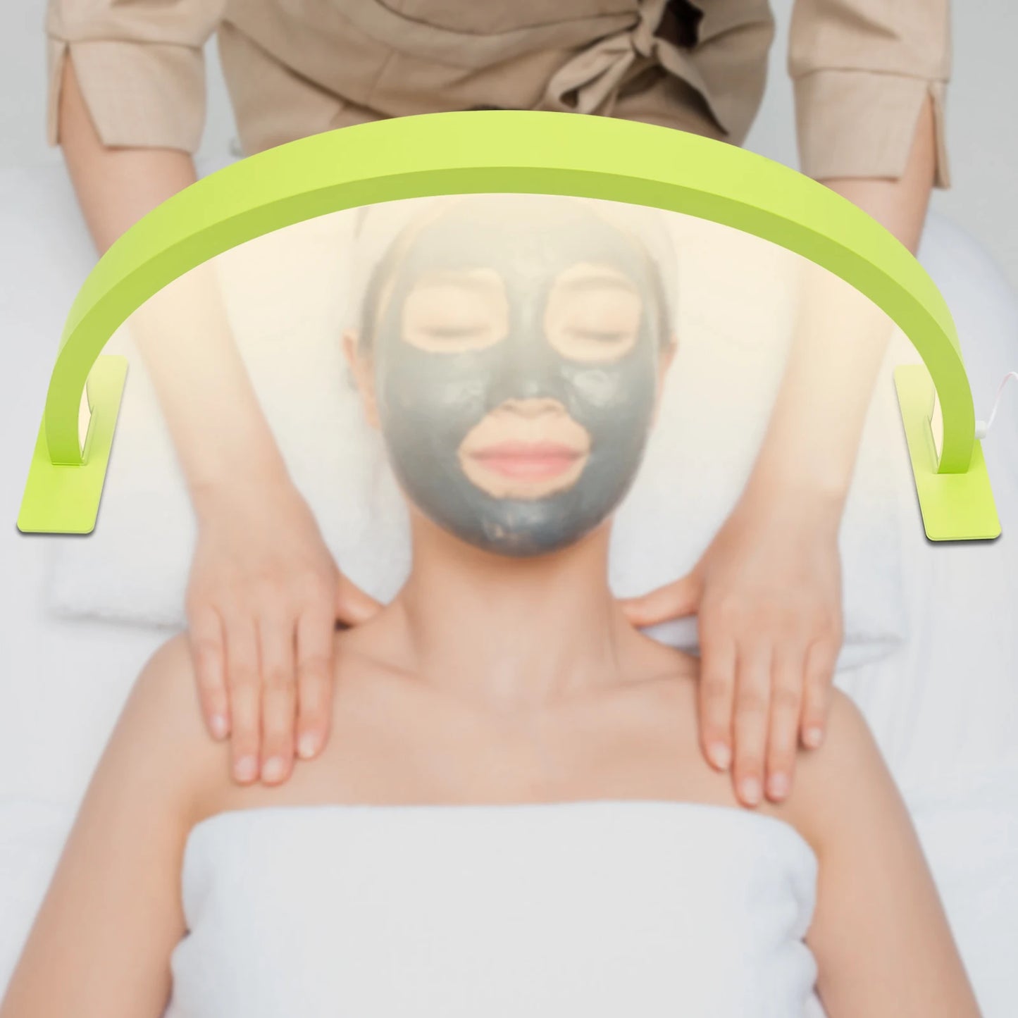 LED Half Moon Light Adjust Brightness 3000K‑6000 Half Moon Desk Lamp for Nail Art, Facial Spa, Skincare, Lash Extensions