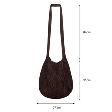 Load image into Gallery viewer, Wool Knitted Shoulder Shopping Bag for Women Vintage Cotton Cloth Girls Tote Shopper Bag Large Female Handbag Crochet Bag
