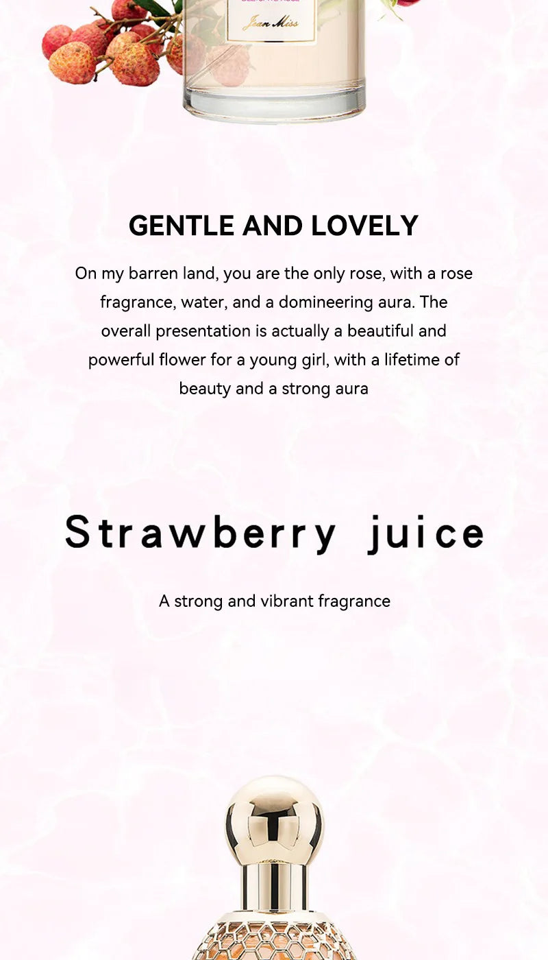 Original brand perfume Flower Language Women's perfume has a fresh, natural and long-lasting floral and fruity scent.