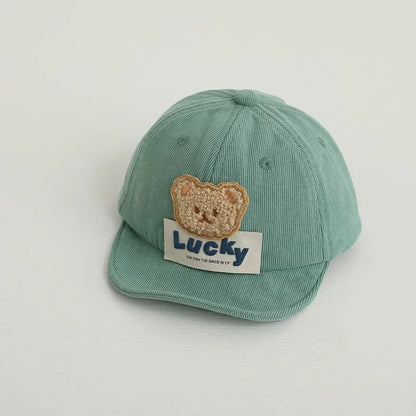 Kids Baby Boy Baseball Cap Cartoon Bear Embroidery Summer Trucker Hat Beach Sun Hat for Toddler Newborn Outdoor