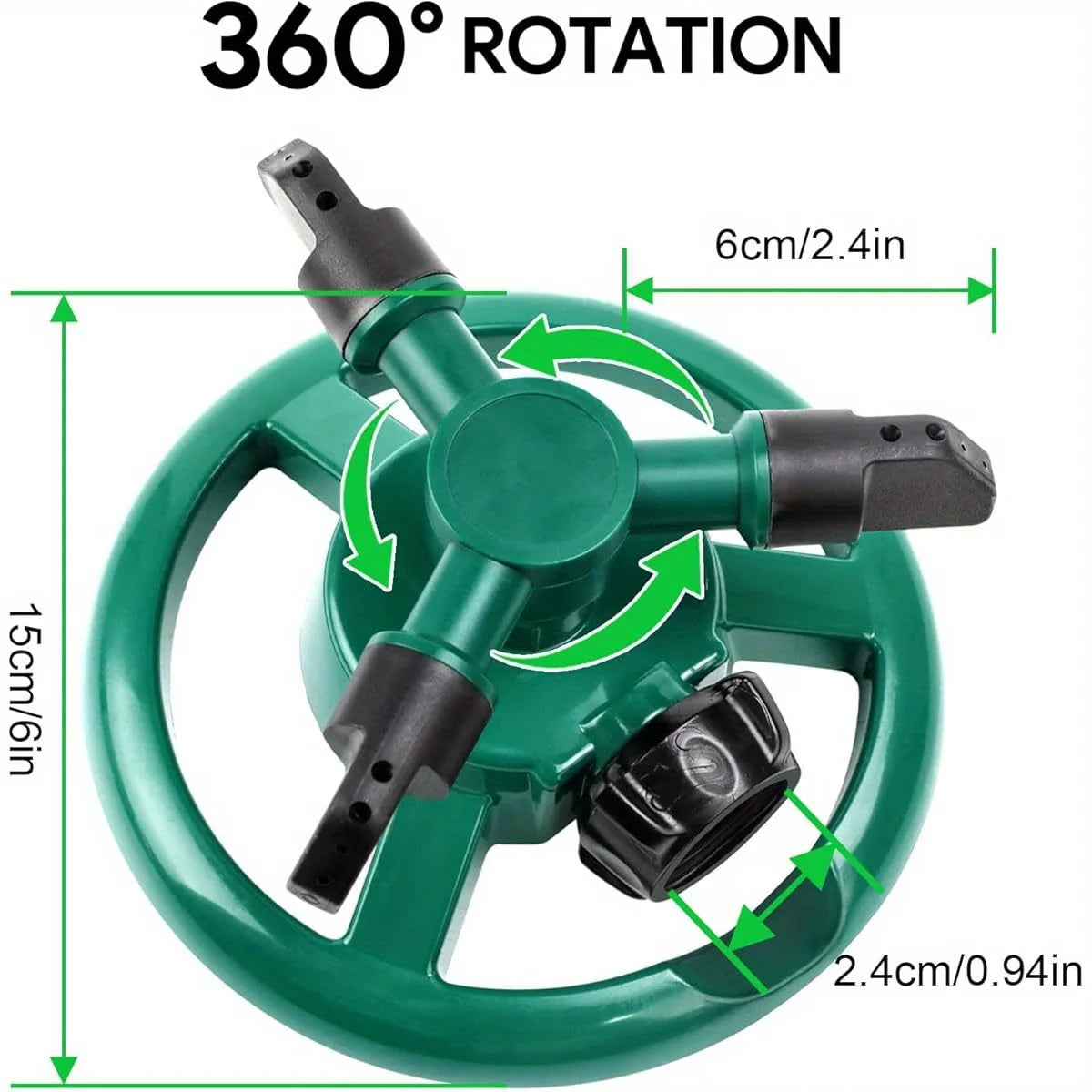 Garden Sprinkler, Adjustable 360 Degree Rotation Lawn Sprinkler, Large Area Coverage, Multipurpose Yard Sprinklers for Plant Irr