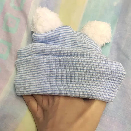 Newborn Baby Beanie Hat Cute Pompom Hairball Knitted Baby Warm Hats Infant Boys Girls Caps Bonnet Soft Hospital Hat Solid Color