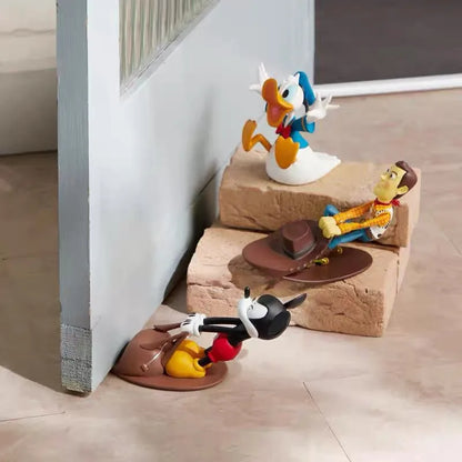 Disney Mickey Mouse Donald Duck Door Stop Anti-Collision Door Cartoon Home Decoration Fun Doll Desktop Decoration Birthday Gift
