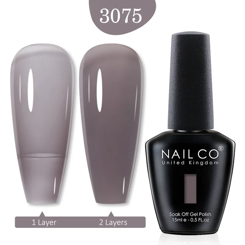 NAILCO 15ml Transparent Nude Color Series Jelly Gel Nail Polish Pink Red Nails Art Manicure Gel Varnishes Gellack Design Lacquer