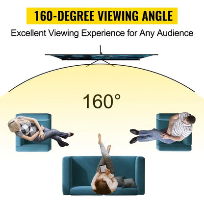 VEVOR  16:9 4K HD Adjustable Tripod Projector Screen Stand 60/70/80 90/100/110Inch Home Cinema for Indoor&Outdoor Projection