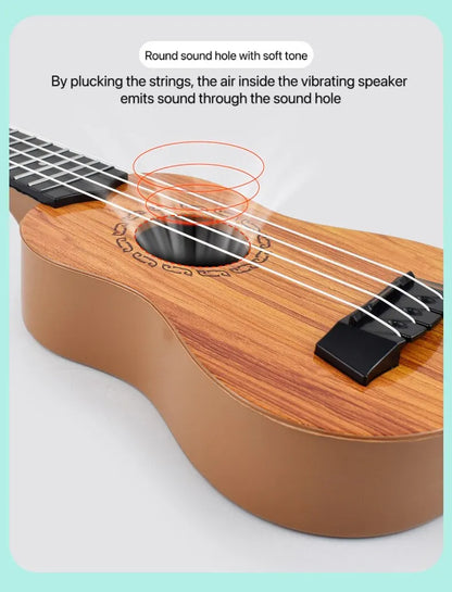 35cm Children Guitar Toy Can Be Used To Play Elementary Instruments With Paddles Simulating Yukrili Music Toys