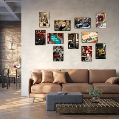 Trippy Little Hippie Tin Sign | Floral Weed Art Poster | Vertical 8x12 Inch Wall Decor | Great Gift for Hippie Lovers