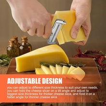 Load image into Gallery viewer, 2 Pieces Stainless Steel Wire Cheese Slicer with Cheese Planer, Adjustable Thickness, Kitchen Cooking Tools, Gray
