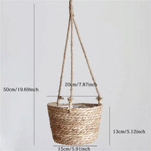 Load image into Gallery viewer, Garden Hanging Planter Macrame Plant Storage Basket Jute Rope Woven Indoor Outdoor Flower Pot Holder Plant Hangers Home Decor
