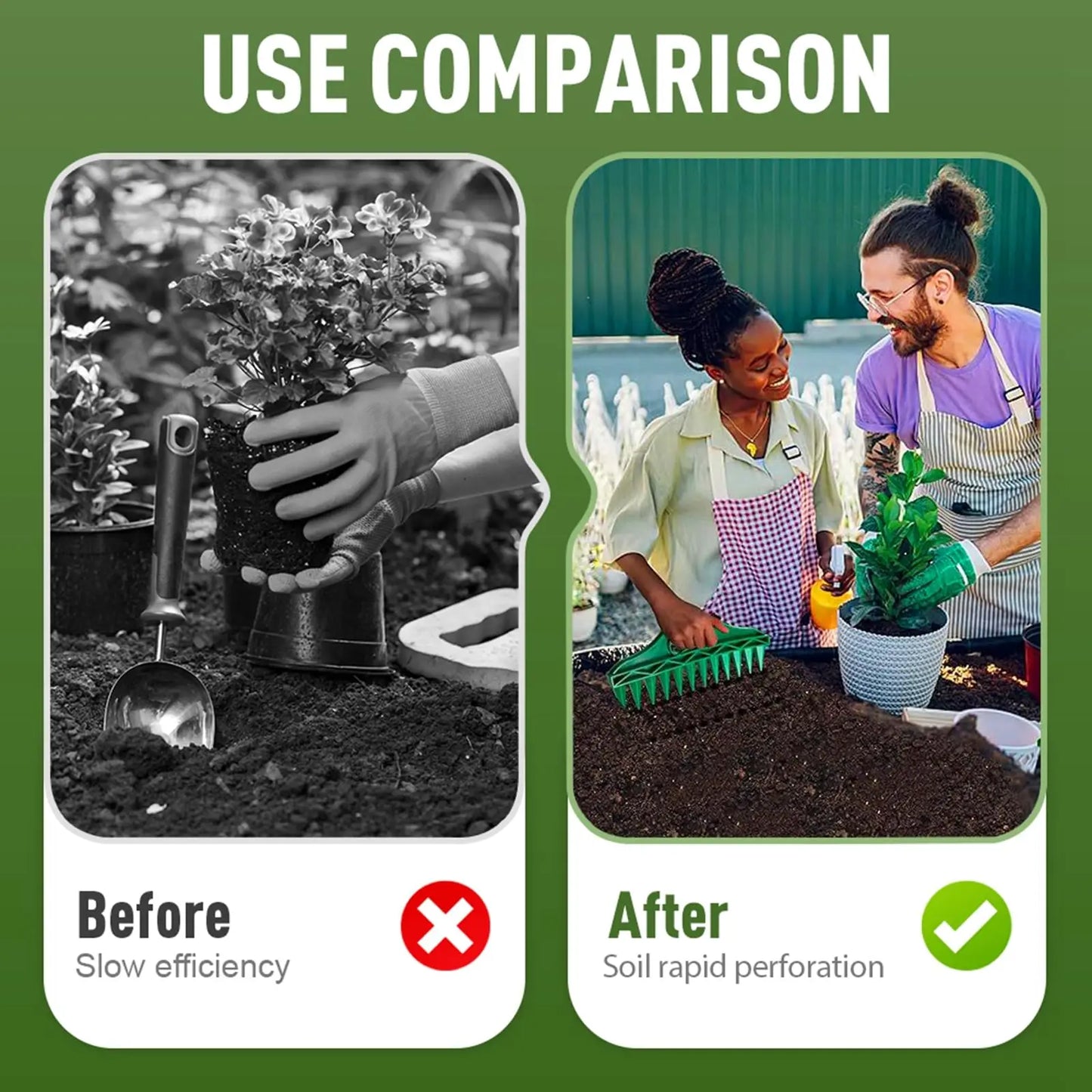 Seed Spreader, 2025 New Sowing Seeds Dispenser Set, Handheld Seed Planter Tool Seed Dibber Multifunctional Seed Spacer Gardening