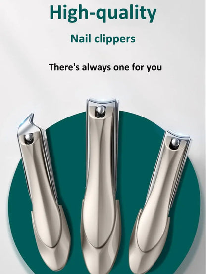 Nail Clippers Stainless Steel Anti Splash Fingernail Cutter Manicure Tools Bionics Design Nail Trimmer Pedicure Scissor