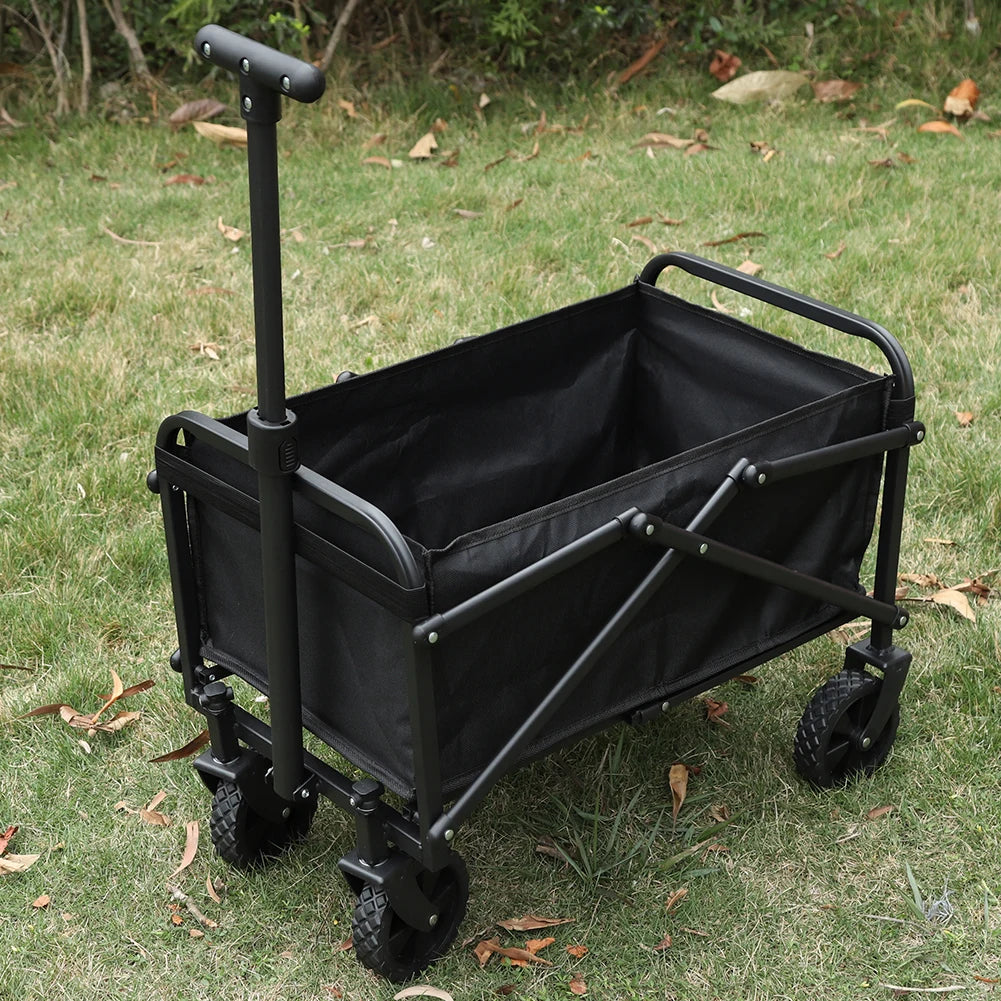 Portable Collapsible Folding Wagon Large Capacity Heavy Duty Folding Wagon Garden Utility Cart Sports Wagon for Camping Shopping