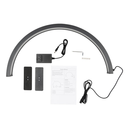 LED Half Moon Light Adjust Brightness 3000K‑6000 Half Moon Desk Lamp for Nail Art, Facial Spa, Skincare, Lash Extensions