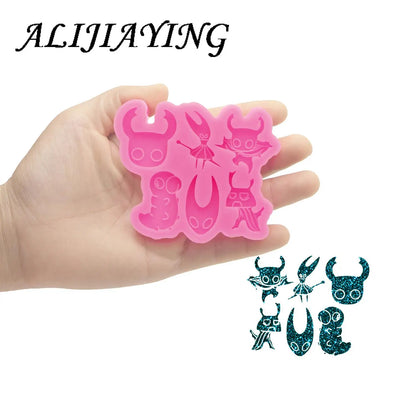 Shiny Cartoon Bear Head Resin Molds Crafts Art Diy Silicone Mold Crafting Epoxy, Cake Fondant Chocolate Molds DY1116