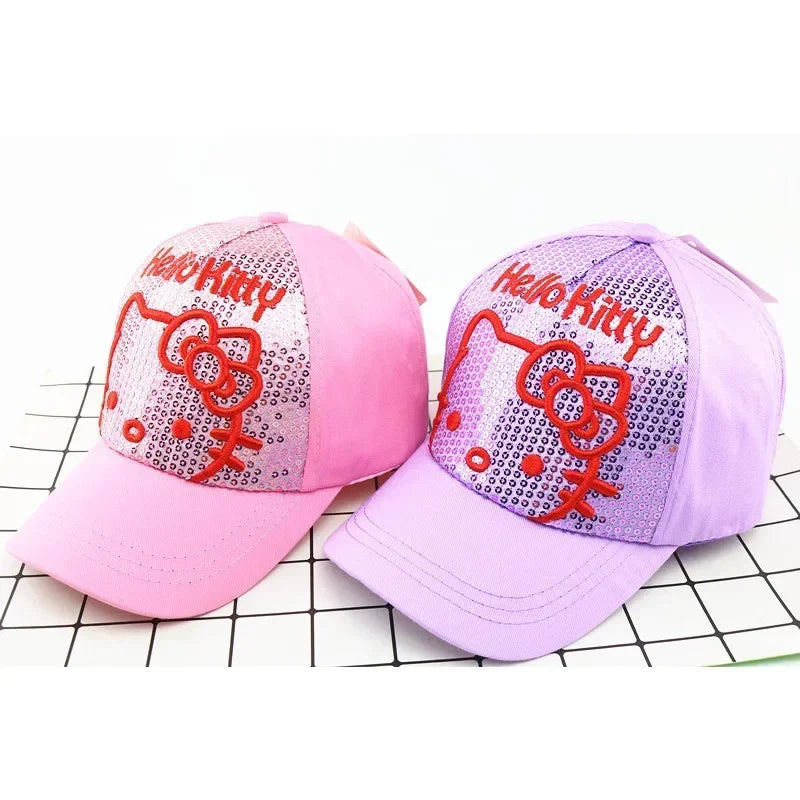 Hello Kitty Children Hat Gifts for Girls Baseball Cap Peaked Cap Sanrio Shading Sun Protection Summer Thin Section Cute Baby Hat