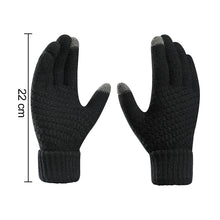 Load image into Gallery viewer, Women Men Warm Winter Touch Screen Gloves Stretch Classical Knit Mittens Wool Full Finger Outdoor Cycling Driving Glove
