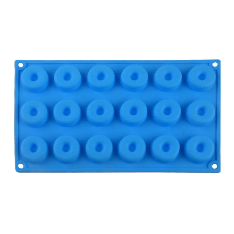 1PC 4 Holes Donut Silicone Mold High Temperature Resistant Big Donut Cake Pudding Jelly Chocolate DIY Mould Cake Baking Tools