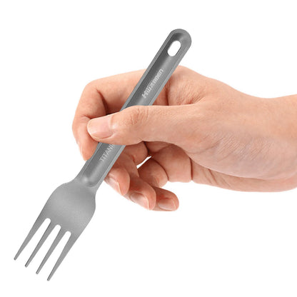 Camping Titanium Cutlery Set Ultra Lightweight Spoon Fork Knife Set Picnic Tableware For Cookware Camping Cooking Equipment