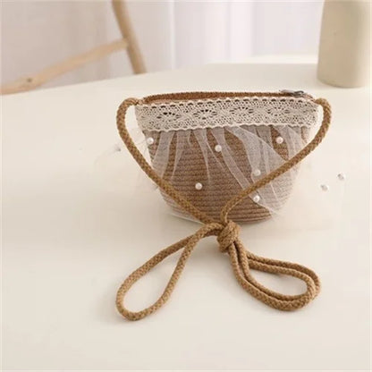 Children Sunscreen Sun Hat Kids Girls Summer Fashion Straw Hat And Bag For Girls Cool Hat Girl Cute Breathable Baby Accessories