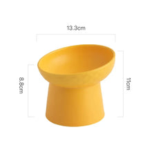Load image into Gallery viewer, Cat Nordic Style Food Water Bowl Pet Animal Ceramic Eating Dishes High Foot Raised Puppy Cats Matte Bowls Elevated Dog Bowls
