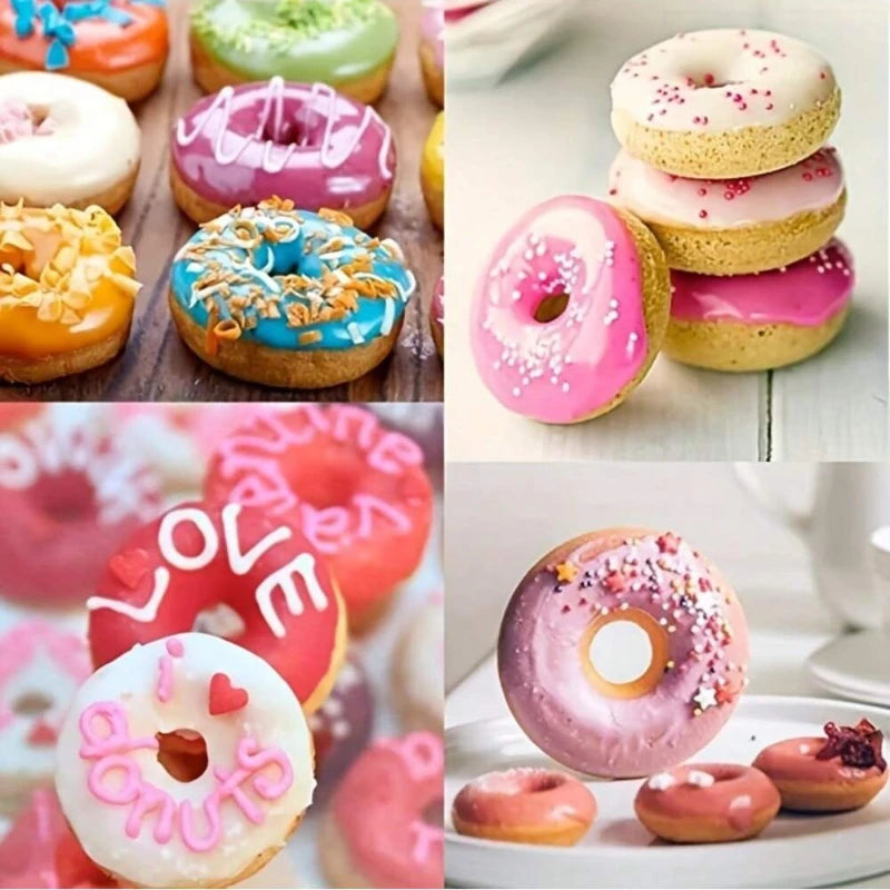 1PC 4 Holes Donut Silicone Mold High Temperature Resistant Big Donut Cake Pudding Jelly Chocolate DIY Mould Cake Baking Tools