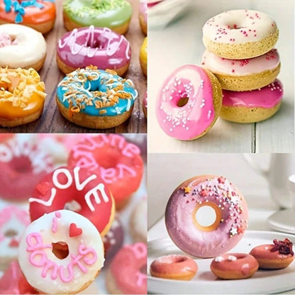 1PC 4 Holes Donut Silicone Mold High Temperature Resistant Big Donut Cake Pudding Jelly Chocolate DIY Mould Cake Baking Tools