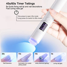 Load image into Gallery viewer, UV LED Nail Lamp Mini UV Nail Lamp for Manicure Portable Nail Dryer Stand Lamp Professional Ultraviolet Mini Nails Drying Light
