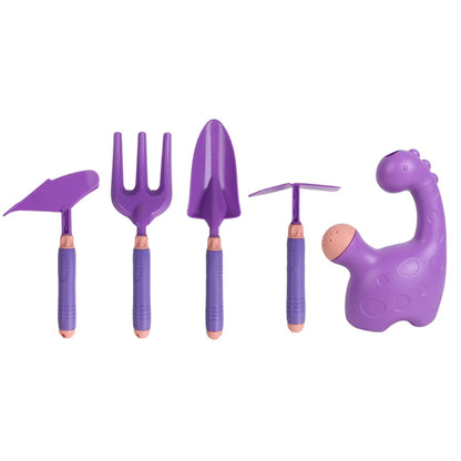 WizKidz Kids Gardening Tool Set with Wheelbarrow Watering Can Gloves Rake Shovel Trowel Double Hoe Apron Boys Girls Outdoor Toys