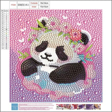 Load image into Gallery viewer, Sparkling Drill 5D DIY Diamond Painting Kit Cute Panda Diamonds Art Paint Set Suitable For Adult Release Stress Play With Family
