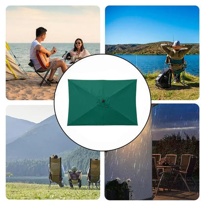 2x3 m Rectangular Patio Umbrella Cloth Replacement Canopy Heavy Duty Cantilever Parasol Top For Outdoor Deck, Backyard