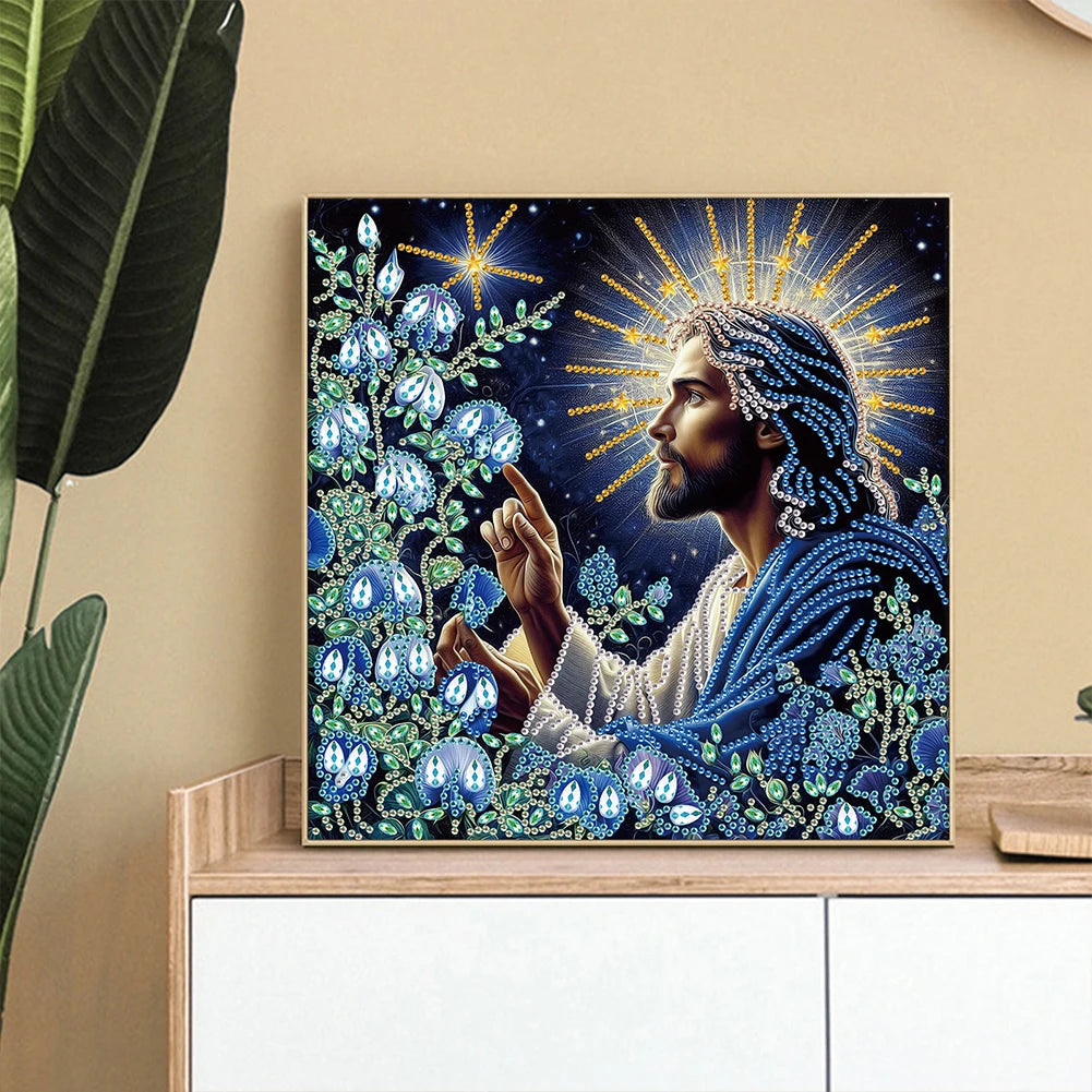 5 to Choose from 5D DIY Partial Special Shaped Drill Diamond Painting Kit Mary & Jesus Decoration