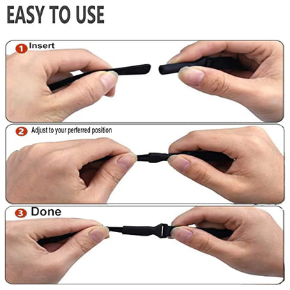 Sports Glasses Strap for Kids & Adults, 4pcs Adjustable No Tail Eyeglass Straps, Universal Fit Rope Eyewear Retainer