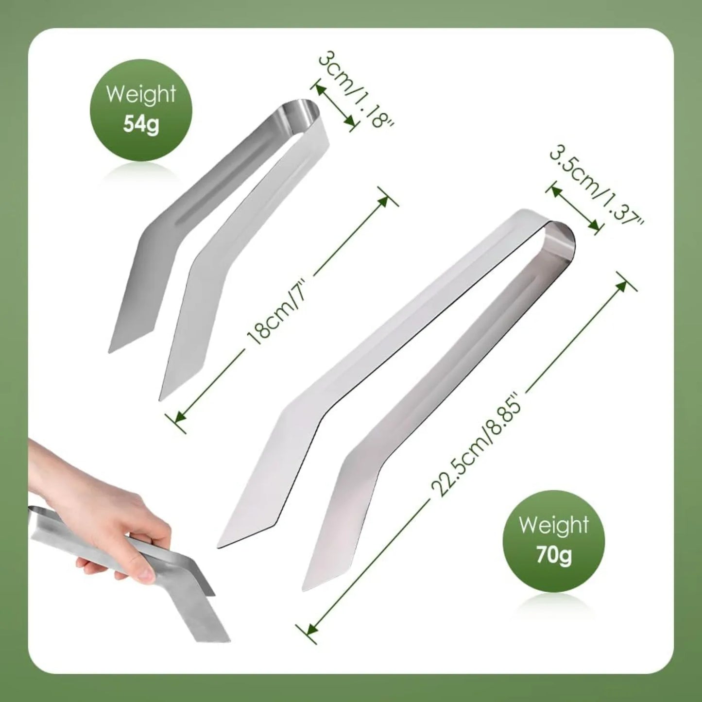 Seedling Transplant Tongs, Stainless Steel Seedling Remove Transplanting Pliers,   Reducing Root Damage (2PCS, Medium)