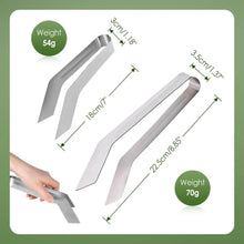 Load image into Gallery viewer, Seedling Transplant Tongs, Stainless Steel Seedling Remove Transplanting Pliers,   Reducing Root Damage (2PCS, Medium)
