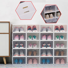 Load image into Gallery viewer, Shoe Boxes Clear Plastic Stackable, 20 Pack Premium Shoe Organizer Storage Foldable Sneaker Shoe Rack Containers
