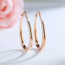 Load image into Gallery viewer, 925 Sterling Silver 18K gold plated 4.4cm oval earrings for women Fashion Party Wedding Accessories Jewelry Christmas Gifts
