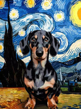 Load image into Gallery viewer, Dachshund 5D Diamond Painting Cute Pet Dog Art Mosaic Portrait DIY Diamond Embroidery Room Home Decor Art Rhinestones Handicraft
