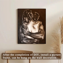 Load image into Gallery viewer, 1pc DIY handmade diamond painting home decoration, suitable for adult beginners handmade works, couple hug diamond painting gift

