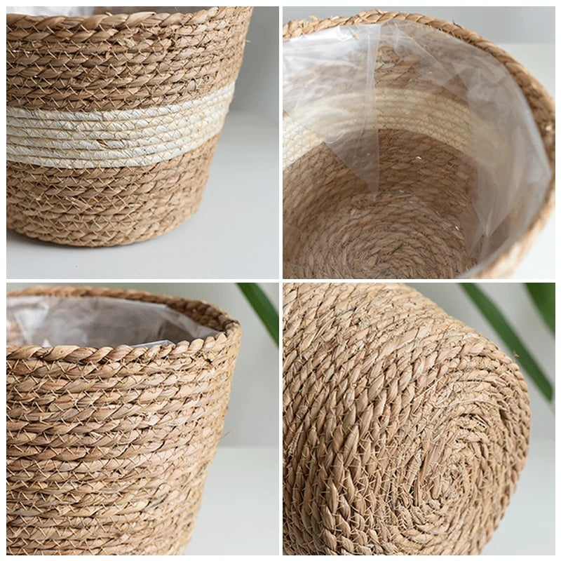Grass Planter Basket Indoor Outdoor Flower Pots Cover Plant Containers for Home Pot Decorative Plant Pot House Garden Supplies