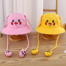 Load image into Gallery viewer, Kids Summer Broad-brimmed Cotton Hats Children Bucket Caps for Beach Holiday Boys Girls Sun Protection Hat Parent-child Outfit
