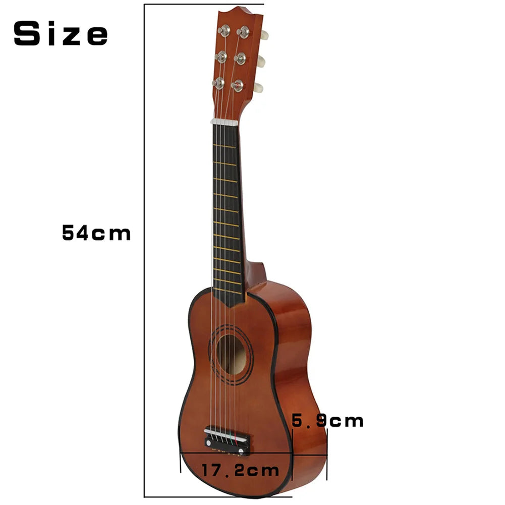 Basswood Guitar Ukulele 6 Strings Musical Instruments Kids Playing Educational Toys Gift for Beginner Music Lover