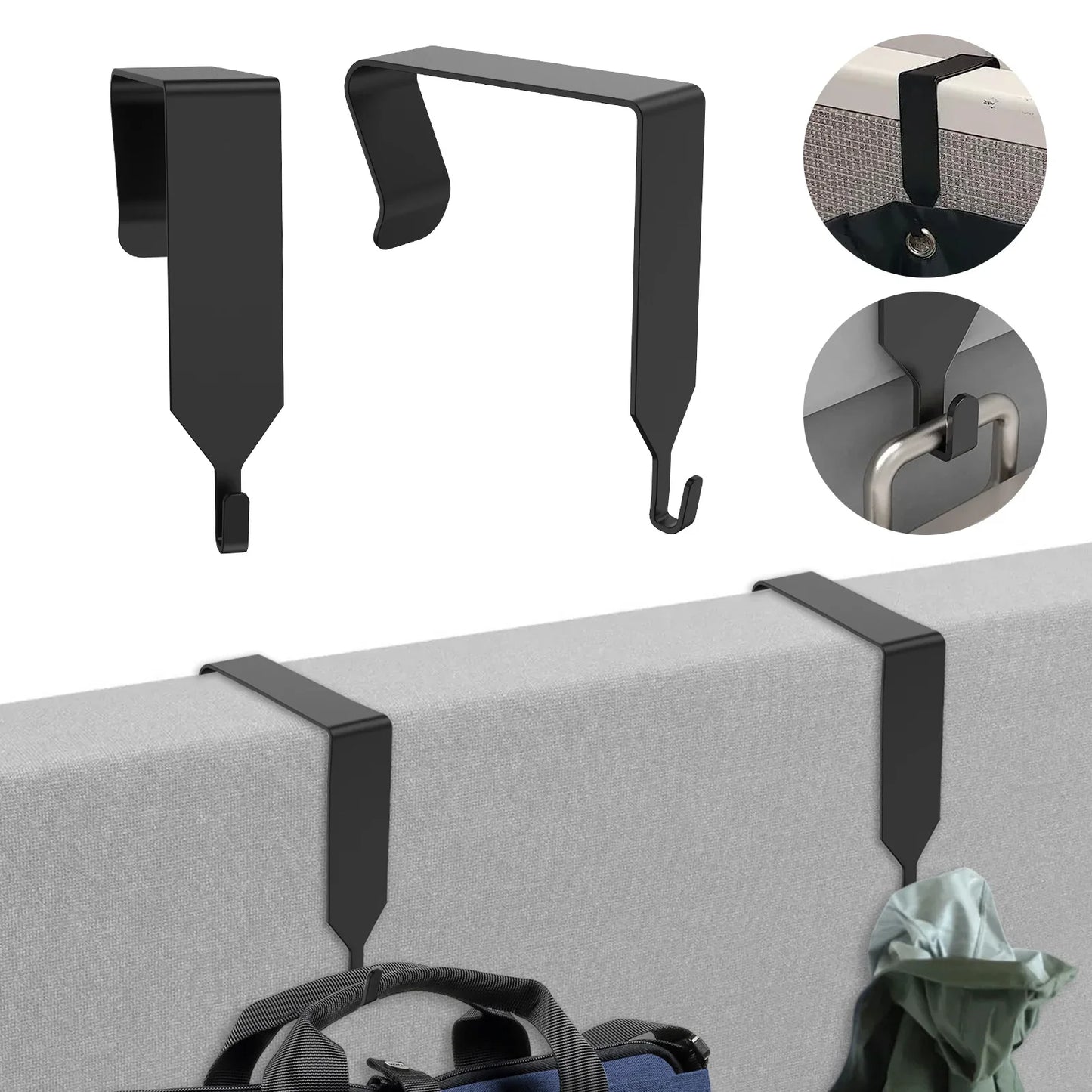 8Pcs Over The Door Hooks Metal Over The Door Hangers Strong Bearing Capacity Clothes Hooks Sturdy Anti-Slip Over The Door Hooks