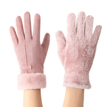 Load image into Gallery viewer, Women Winter Thick Plush Gloves Fashion Warm Suede Outdoor Guantes Lady Touchscreen Driving Gloves Sports Cycling Mittens
