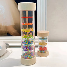 Load image into Gallery viewer, Wooden Rain Sound Tube Instrument Rain Maker Rain Stick Musical Instrument Hourglass Music Shaker Toy Hearing Enlightenment Toys
