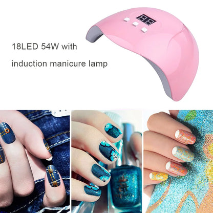 Nails Lamp UV Led Lamp Manicure 36W Nail Polish Drying Lamp Smart Sensor USB Rechargeable Nails Heating Dryer Tool
