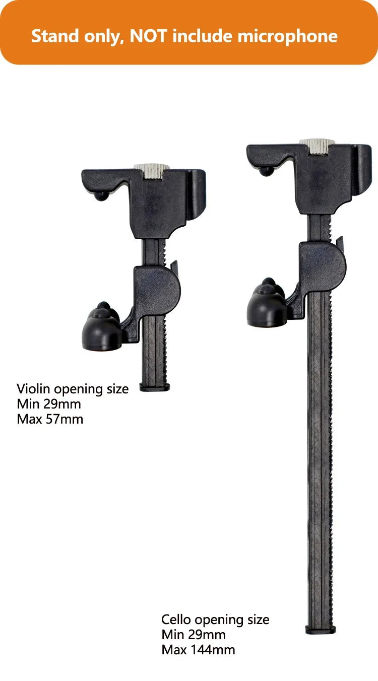 Instrument Microphone Clip Clamp for Violin Mandolin Cello and Wooden Guitar, Mic Stand Rackmount