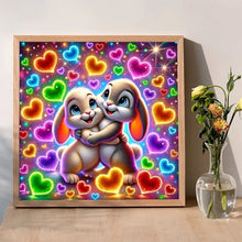 Load image into Gallery viewer, Diamond Painting Rabbit Animal Pattern for Adults Beginners New Arrival Diamond Mosaic Heart DIY Embroidery Child Gift,frameles
