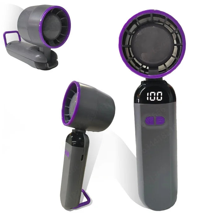 Handheld mini fan 3 in1 Portable Fan Rechargeable Handheld Turbo Fans  5 Speed USB Foldable Portable Neck Hanging Fans